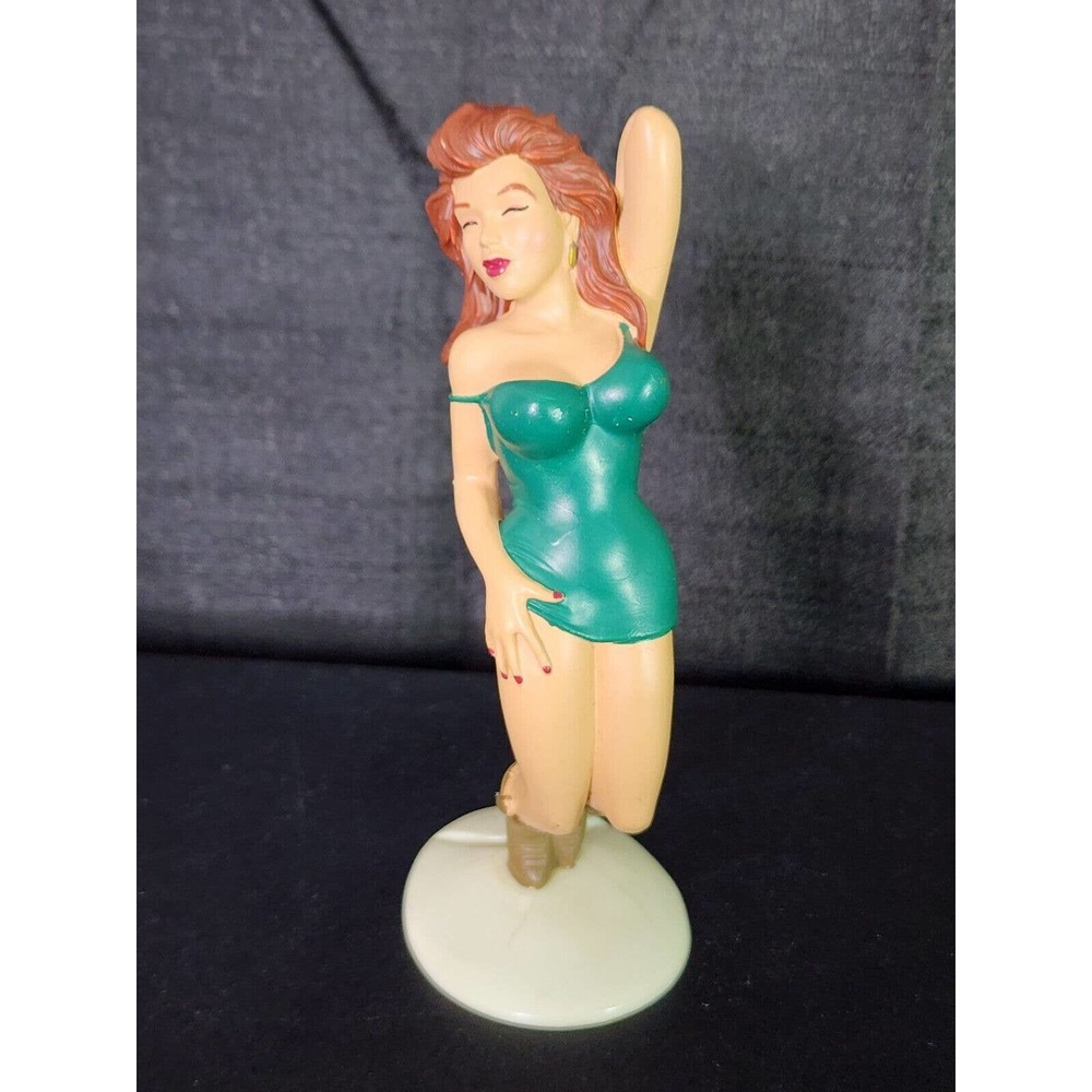 Vintage GANZ Bottoms Up R. DEMARS Beer Can Drink Holder! WOMAN IN GREEN DRESS! - Picture 2 of 5
